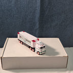 2021 Hess Mini Toy Truck Semi Hauler with Race Car White & Green Collectible