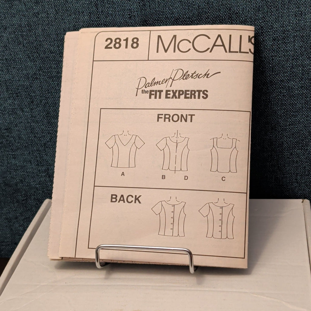 McCall’s 2818 Sewing Pattern Misses Tops Learn To Fit A Full Bust Sz 10-14 Uncut