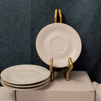 Set of 4 Sea Gull Fine China Saucers 6" | Jian Shang Gold Trim | Replacement