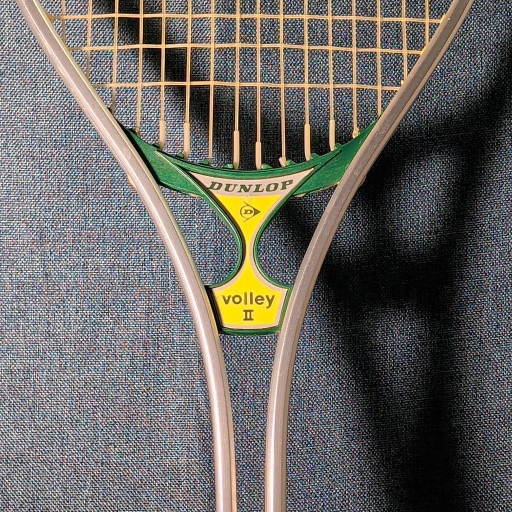 Vintage Dunlop Volley II Aluminum Tennis Racquet 4 5/8 L Made in USA With Cover