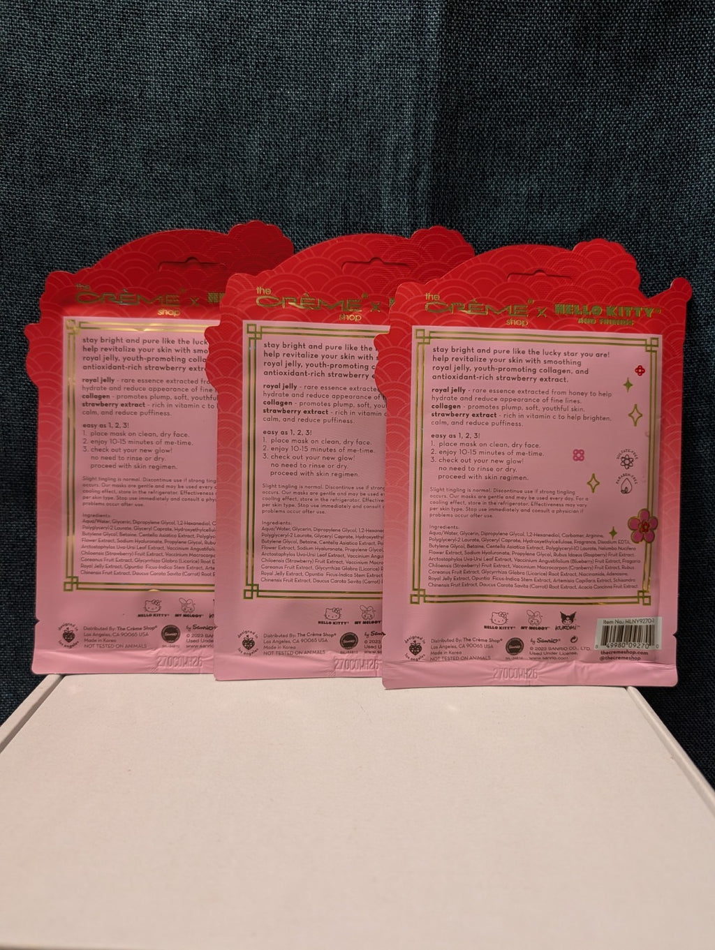 The Crème Shop x Hello Kitty Lunar New Year Sheet Masks (Set of 3)
