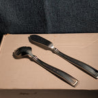Hampton Silversmiths PORTFOLIO Sugar Spoon & Butter Knife Set | Glossy 208