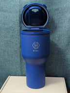 NEW HINJ 30oz Insulated Travel Tumbler Blue | Permanent Lid Stainless Steel