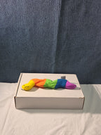 Ty Beanie Baby Inch the Inchworm 1995 Rainbow Plush Yarn Antennae Clean NO TAG