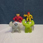 Goo Jit Zu Heroes Marvel Set of 4 Hulk Iron Man Pantaro Blazagon Squishy Toy