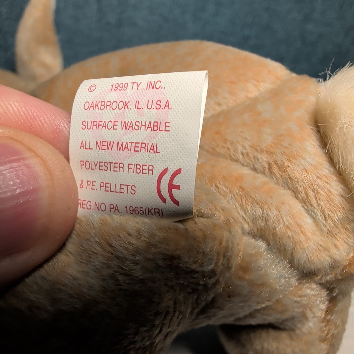 Ty Beanie Baby Nibbly 1998 Retired Speckled Bunny with Tag Protector Vintage