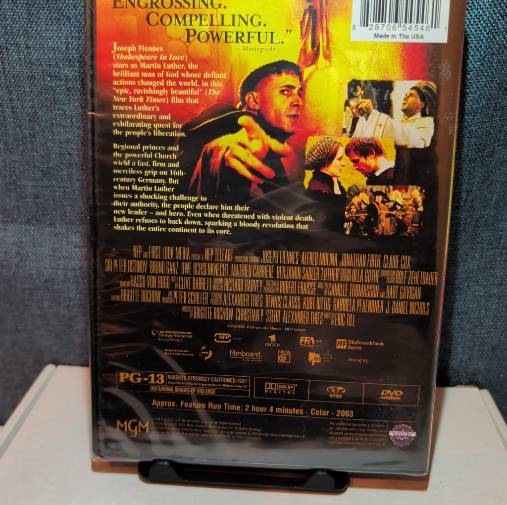 Luther DVD MGM Joseph Fiennes Christian History 2003 New Sealed 828706545461