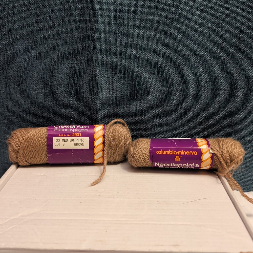 Vintage Columbia Minerva Persian Wool Yarn 7 Skeins 100% Virgin Wool Needlepoint