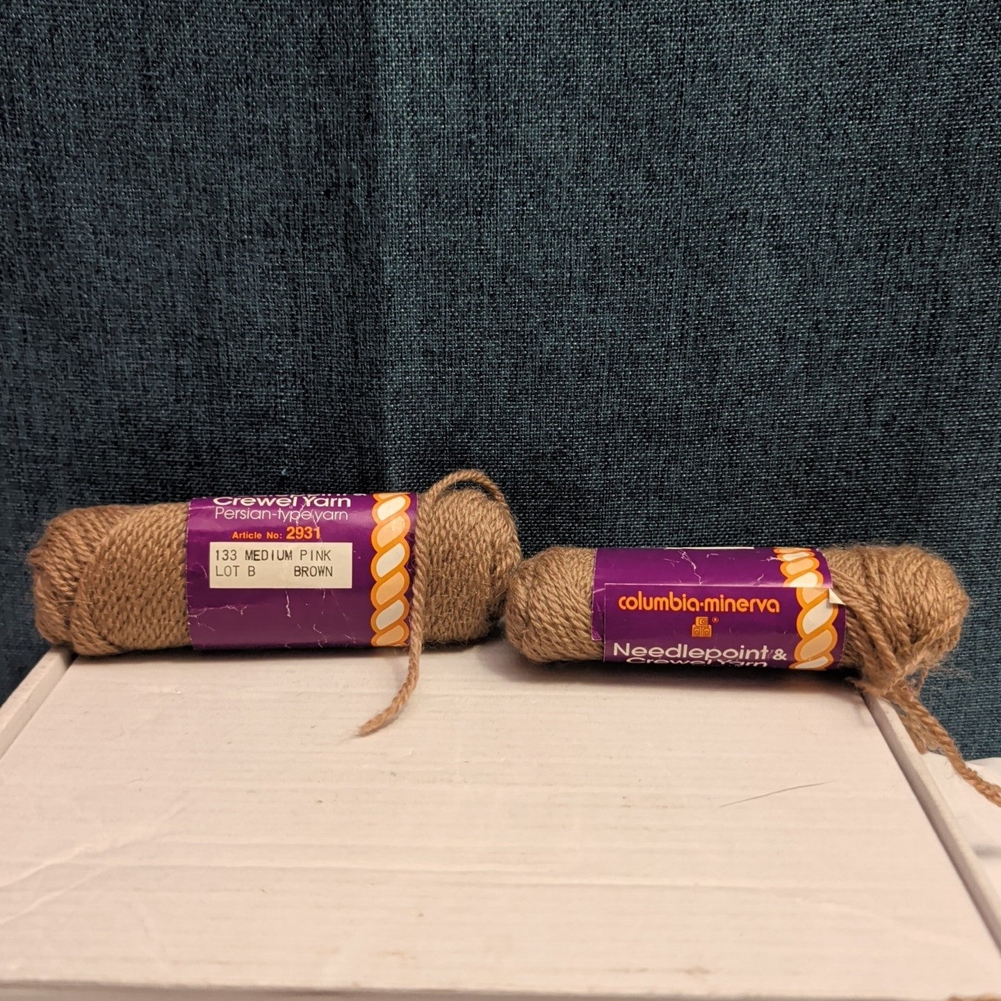 Vintage Columbia Minerva Persian Wool Yarn 7 Skeins 100% Virgin Wool Needlepoint