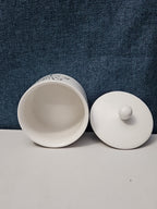 Ceramic Sugar Bowl with Lid | "Sugar & Spice"
