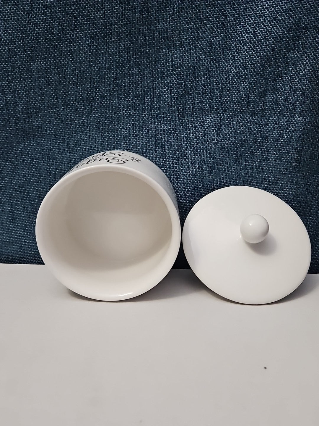 Ceramic Sugar Bowl with Lid | "Sugar & Spice"