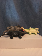 Dinosaur Toy Figures Lot of 3 Triceratops Stegosaurus Vintage Plastic Toy