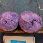 Herrschners Afghan Yarn 2 Ply Grape Frost Purple Acrylic 2 Skein
