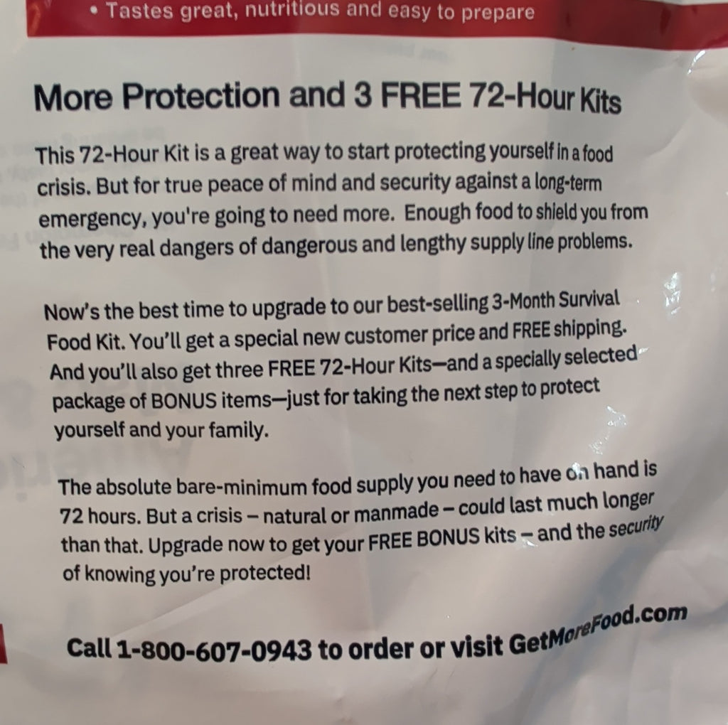 4Patriots 72-Hour Survival Food Kit Emergency MRE Supply