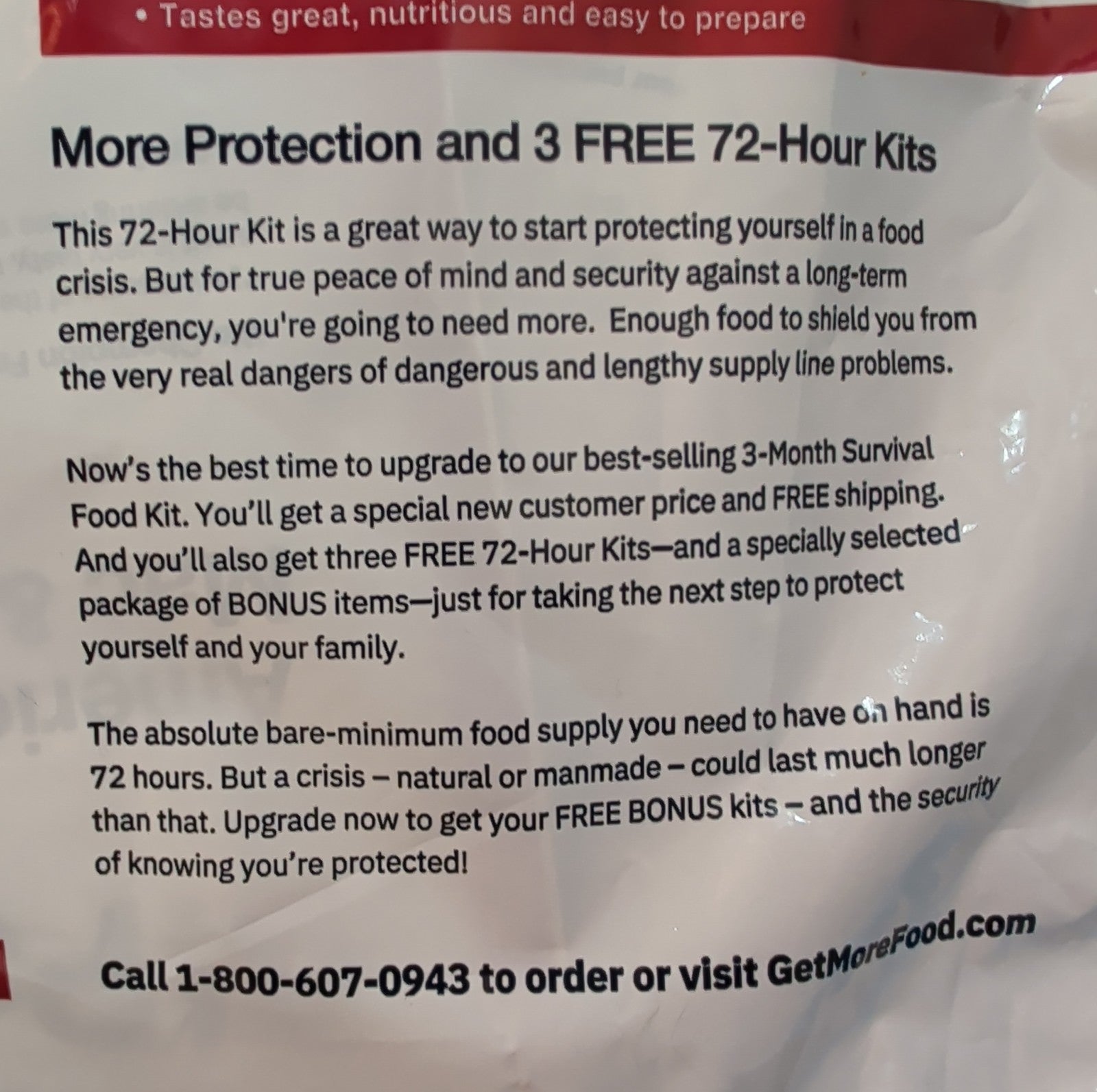 4Patriots 72-Hour Survival Food Kit Emergency MRE Supply