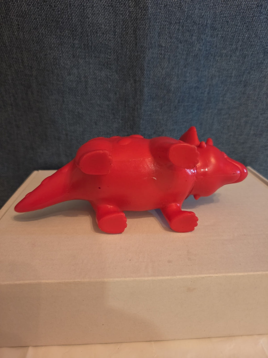 Kid Connection Triceratops Dinosaur Toy Red Blue 7" Long Plastic Figure Toddler