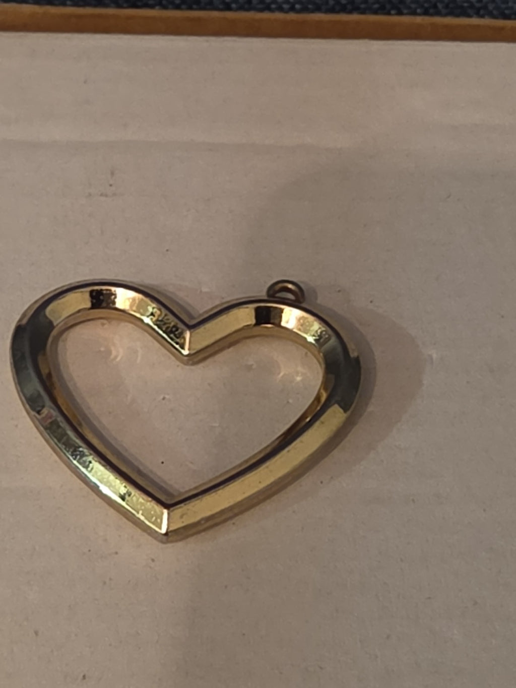 Open Heart Pendant Charm Silver Tone Vintage Y2K Vibe