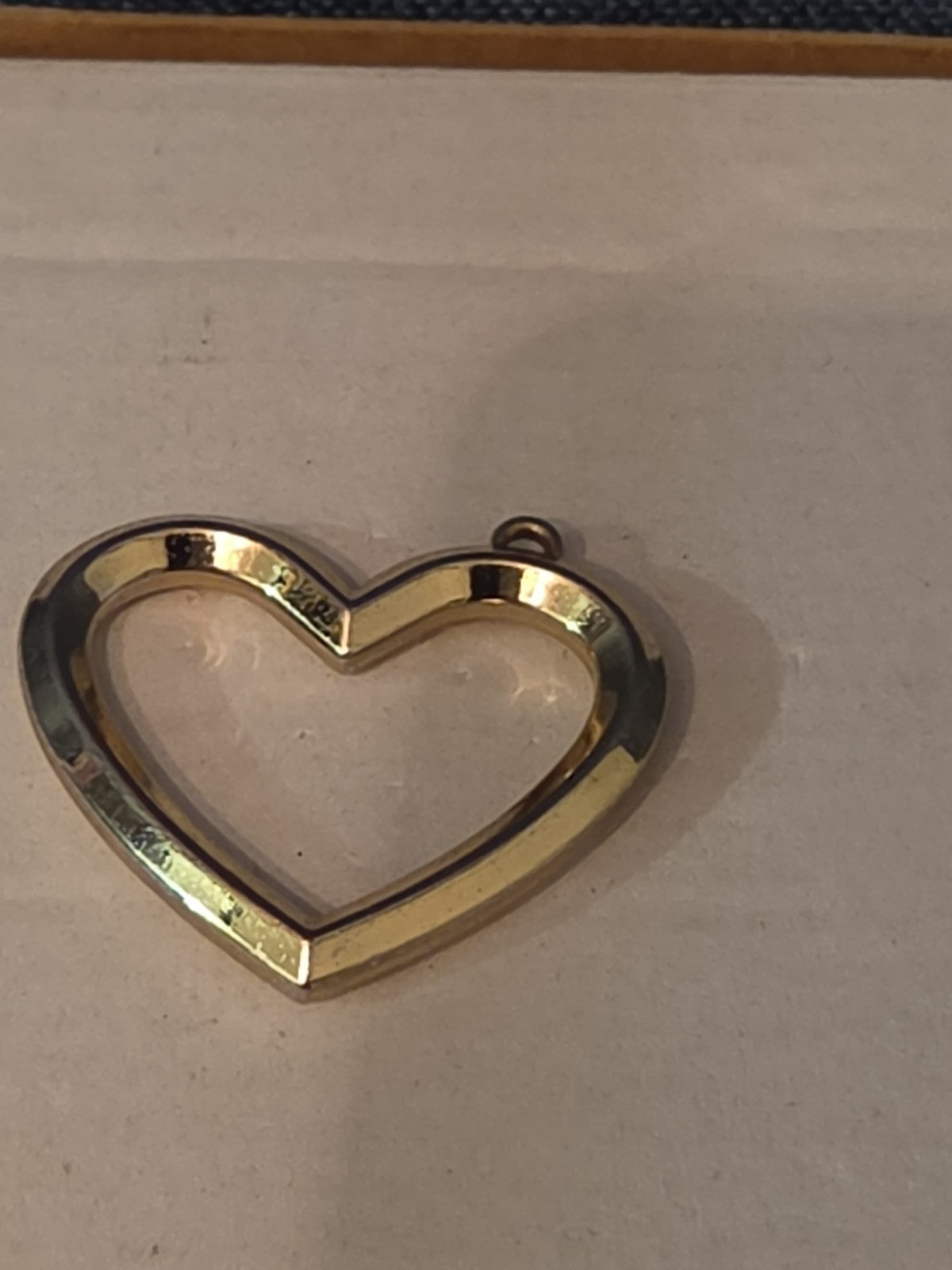 Open Heart Pendant Charm Silver Tone Vintage Y2K Vibe