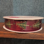 Michaels Holiday Cheer Ribbon Burgundy Christmas Tree 9ft NWT