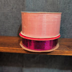 Offray Ribbon Lot 2 Pink Organdy Metallic Magenta Craft Destash