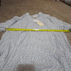 Grand & Greene Blouse Womens XL Speckled Print V-Neck Long Sleeve NWT Shirt