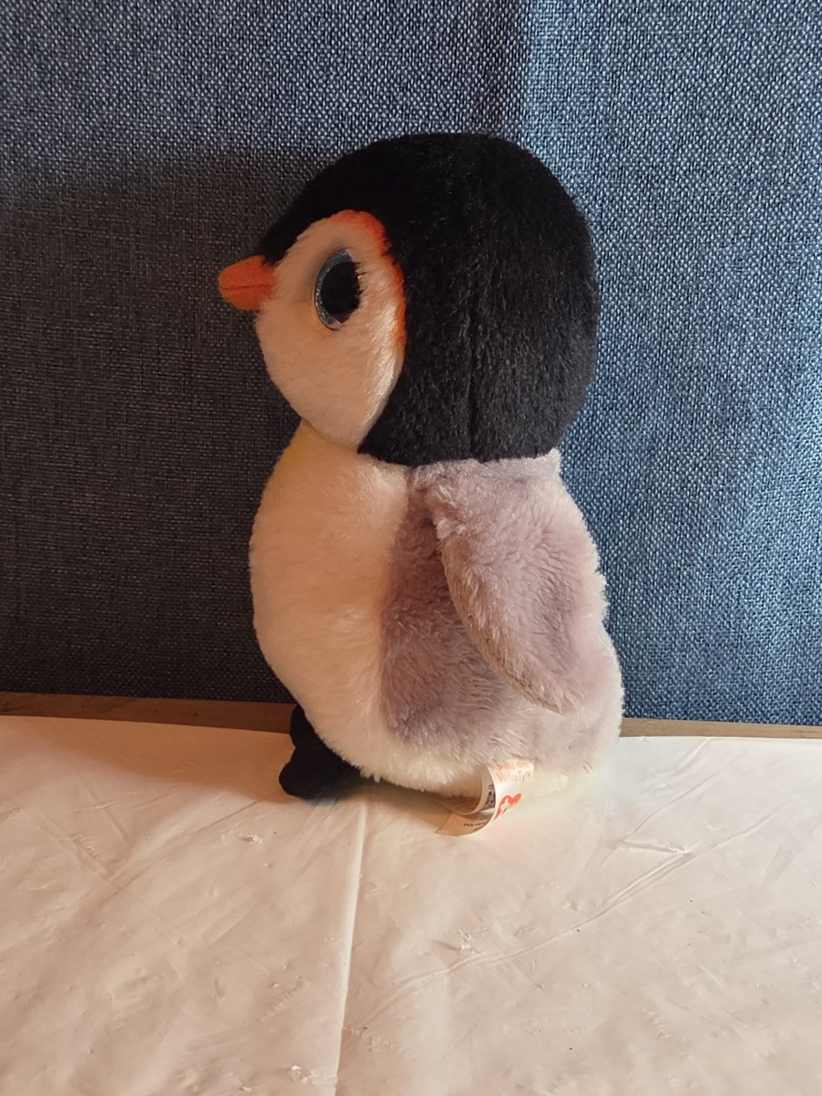 Ty Beanie Boos Pongo Penguin Plush 7" Blue Glitter Eyes 2017- No Tag