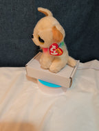 Ty Beanie Boos Chewey Chihuahua Rainbow Collar Gold Glitter Eyes 6" Plush