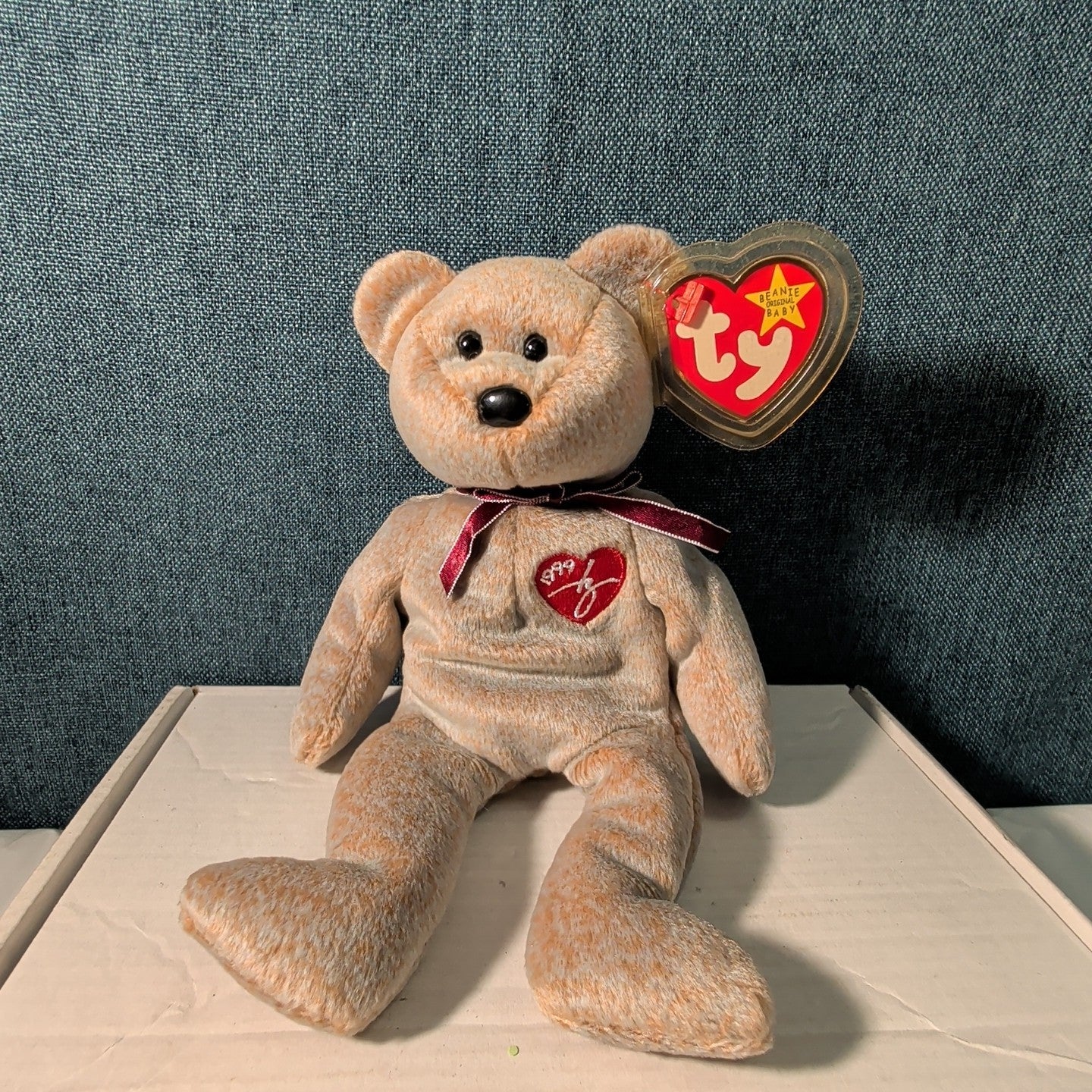 1999 Signature Bear Ty Beanie Baby Retired MWMT with Tag Protector Ginger Bear
