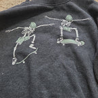 Old Navy Skateboard Skeleton Sweatshirt Boys L Grey Fleece Crewneck Preowned