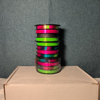 Mixed Ribbon Lot 11 Spools Satin Grosgrain Lace Wired Blue Green Yellow Fall