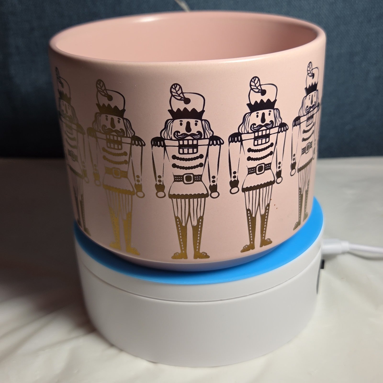 Holly & Joy Nutcracker Pink Ceramic Mug Holiday NWT