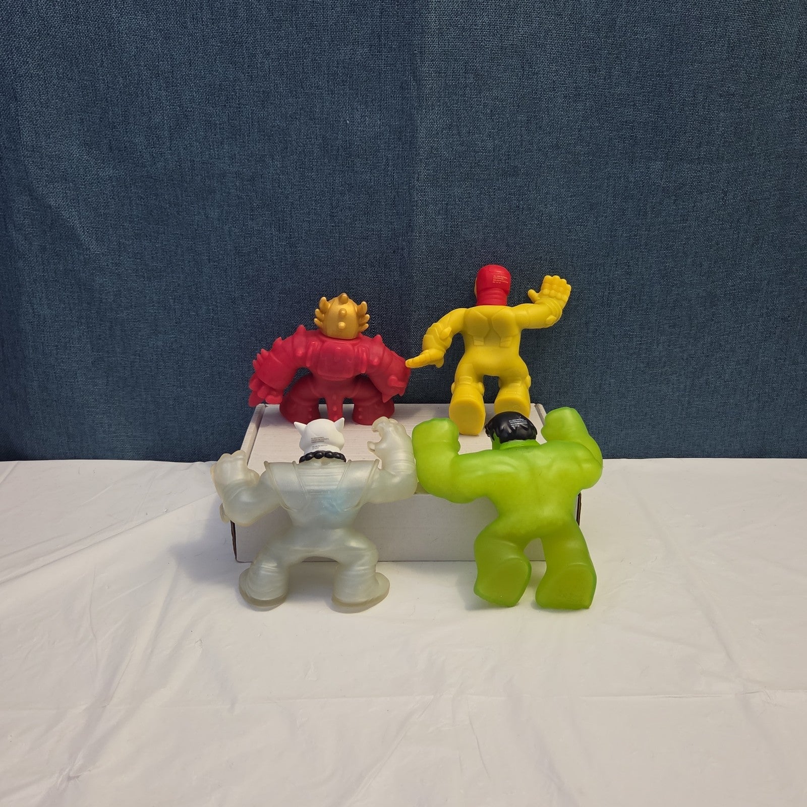 Goo Jit Zu Heroes Marvel Set of 4 Hulk Iron Man Pantaro Blazagon Squishy Toy