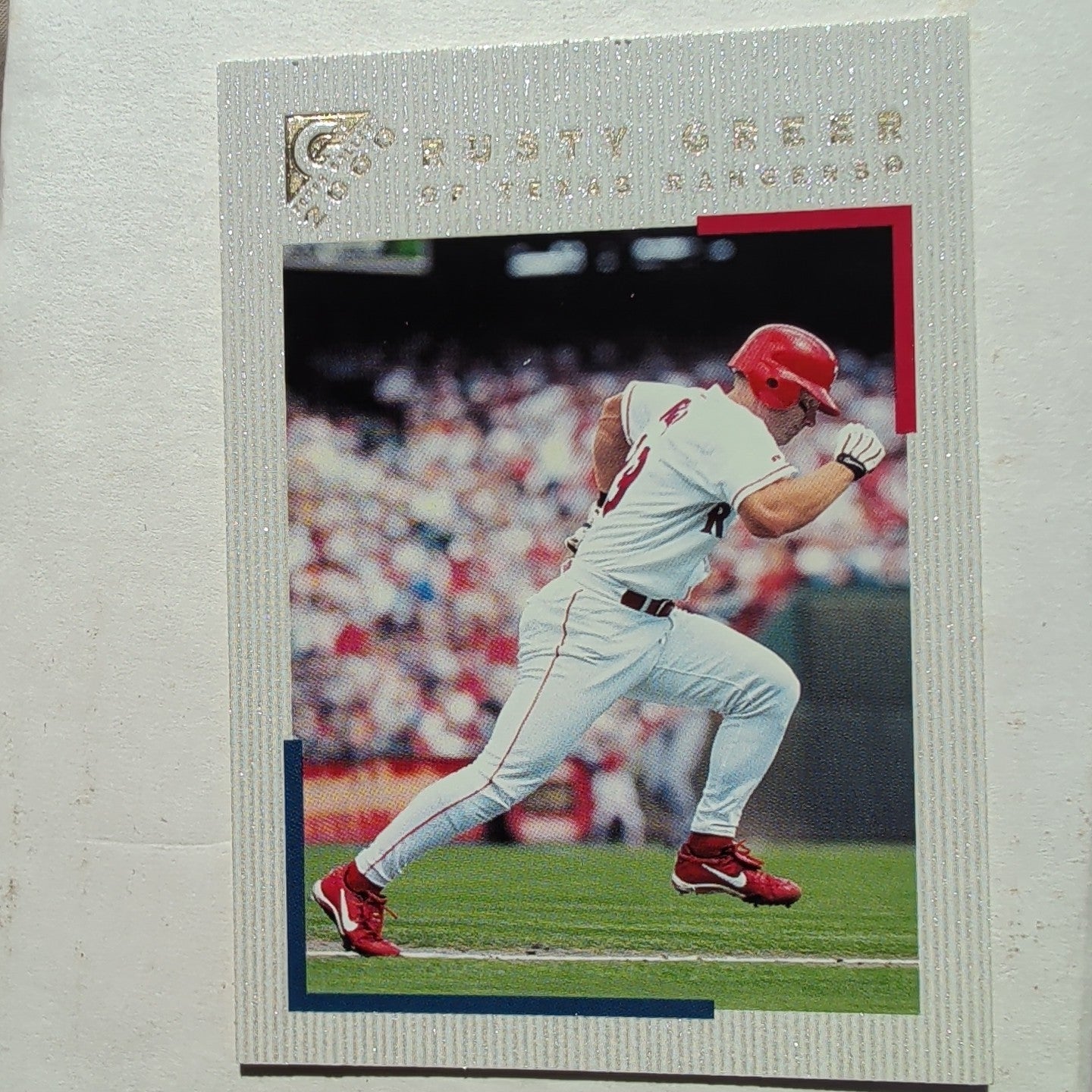 2000 Topps Gallery Rusty Greer #4 Texas Rangers Canvas Texture Baseball Card