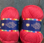 Herrschners Afghan Yarn Lot 2 Skeins 2 Ply  Grapefruit Acrylic 220 Yards Each