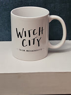 Witch City Salem Massachusetts Coffee Mug | Artistic Souvenir Tea Cup | White
