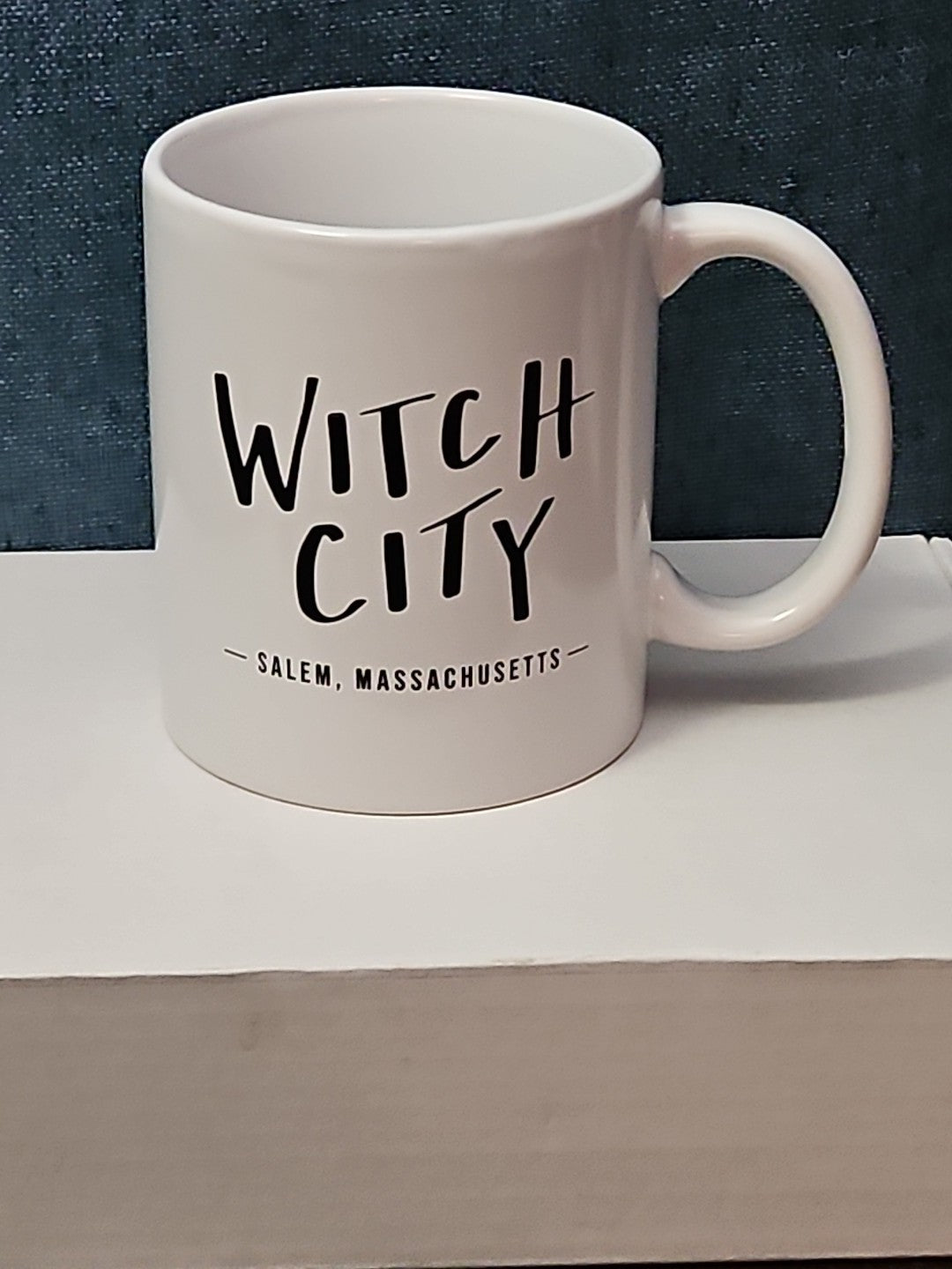 Witch City Salem Massachusetts Coffee Mug | Artistic Souvenir Tea Cup | White