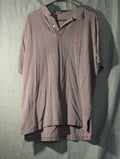 Vintage 90s Polo Ralph Lauren Shirt Men's Large Gray Red Pony Logo Cotton