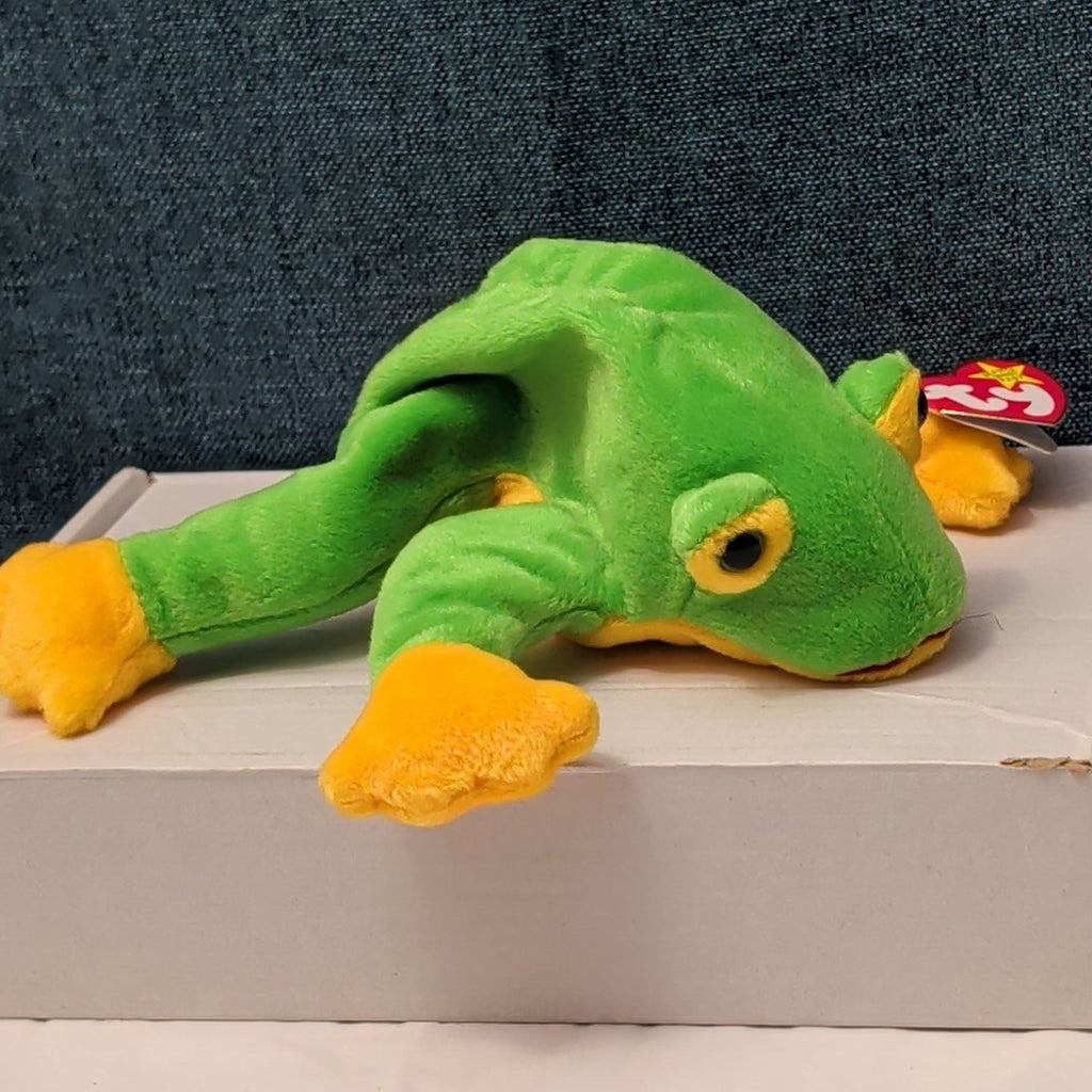 TY Beanie Baby SMOOCHY the Frog 1997 | MWMT Mint Tags | Retired Felt Mouth