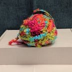 Lion Brand Lion Boucle Yarn Sorbet 205 Mohair Blend Textured Pink Teal Orange