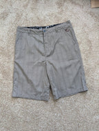 O'Neill Hybrid Boardshorts Men's Size 34 Gray Plaid Swim Trunks Walker Shorts