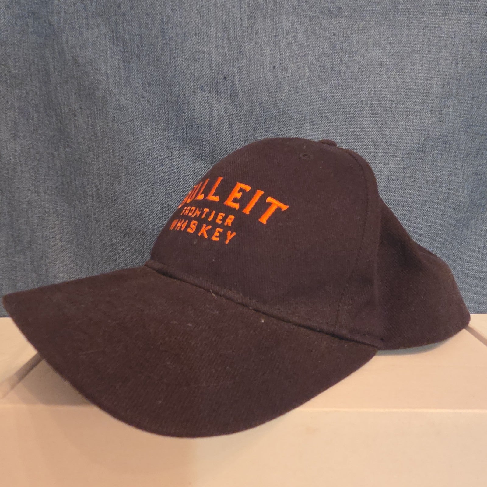 Bulleit Frontier Whiskey Hat Cap Sportsman Charcoal Black Strapback