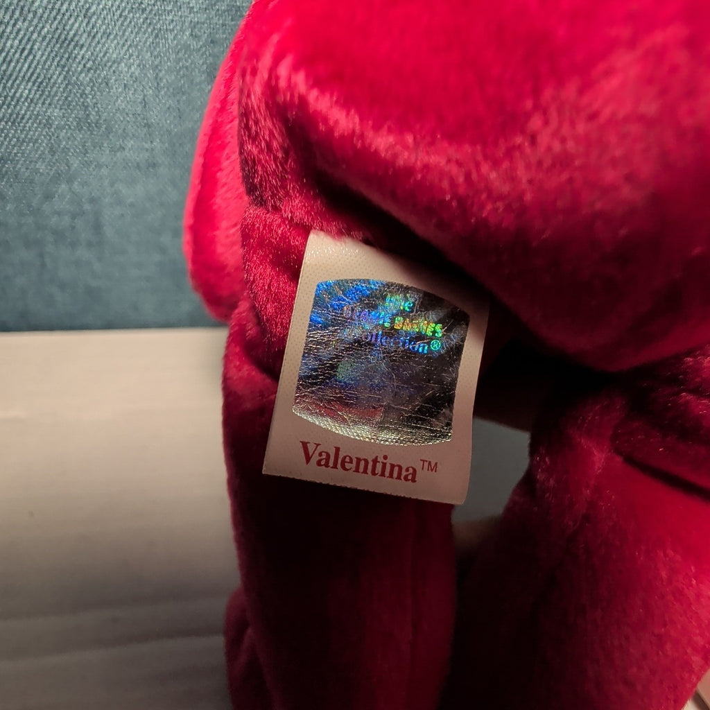 Valentina Ty Beanie Baby 1998 Retired Valentine Bear with Tag Protector Vintage