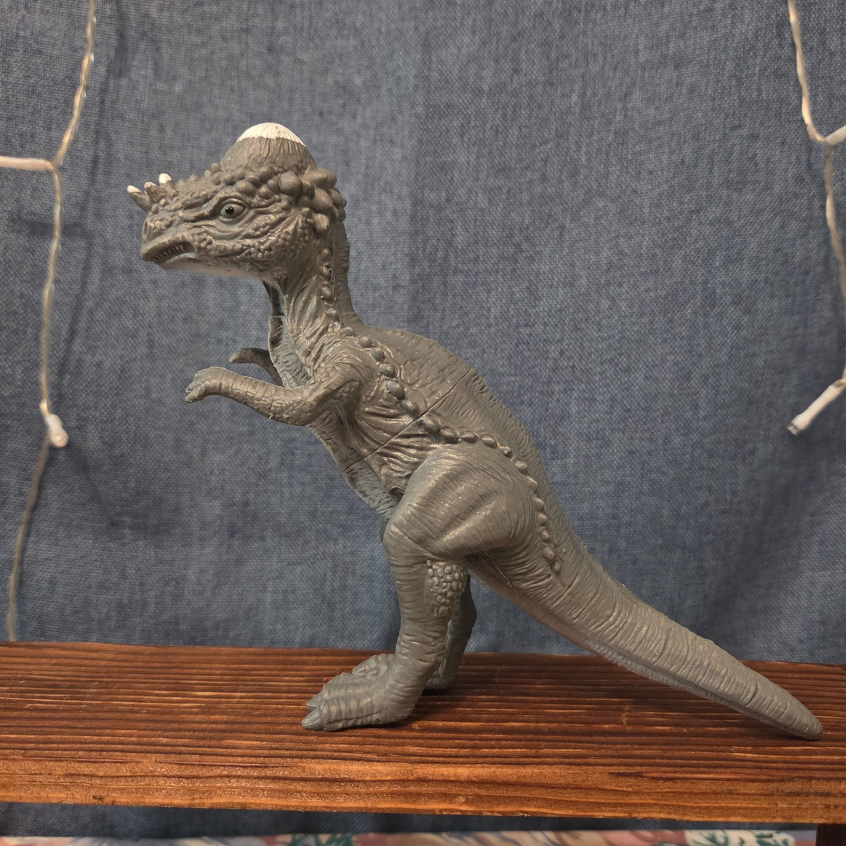 Pachycephalosaurus Dinosaur Toy Figure Gray Plastic