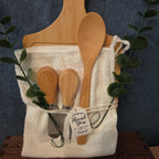 Natural Wood Charcuterie Board 6Pc Farmhouse