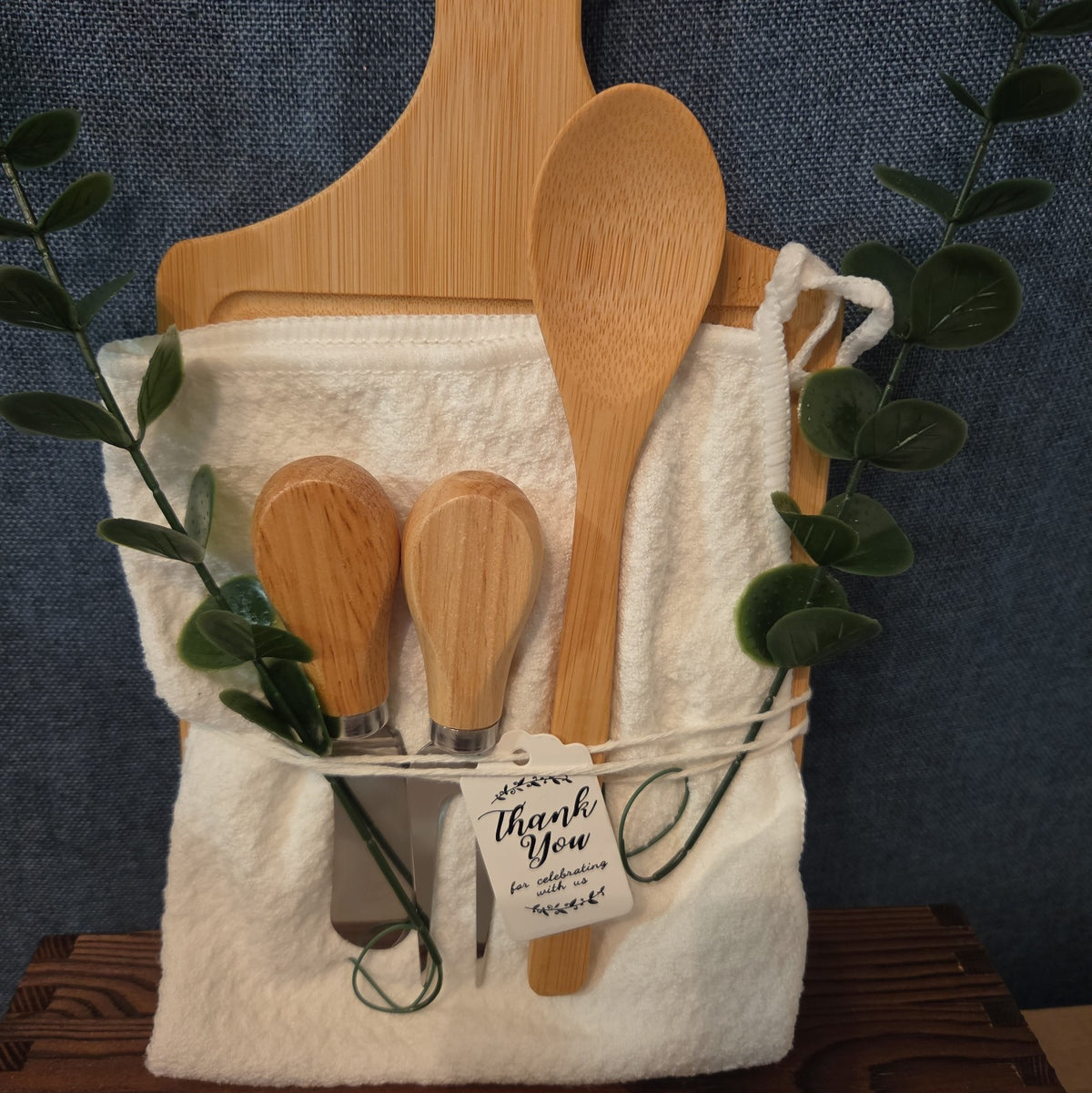 Natural Wood Charcuterie Board 6Pc Farmhouse