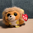 Ty Puffies CAESAR THE LION Beanie Ball 4" Plush | 2022 Mint with Tags MWMT Gold