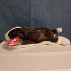 Ty Beanie Baby Bruno Dog Plush Vintage 1997 Bull Terrier Tags Protected
