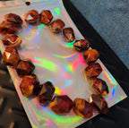 18 Baroque Pre-Drilled Faceted Tortoise Plastic Beads 3oz Craft Lot