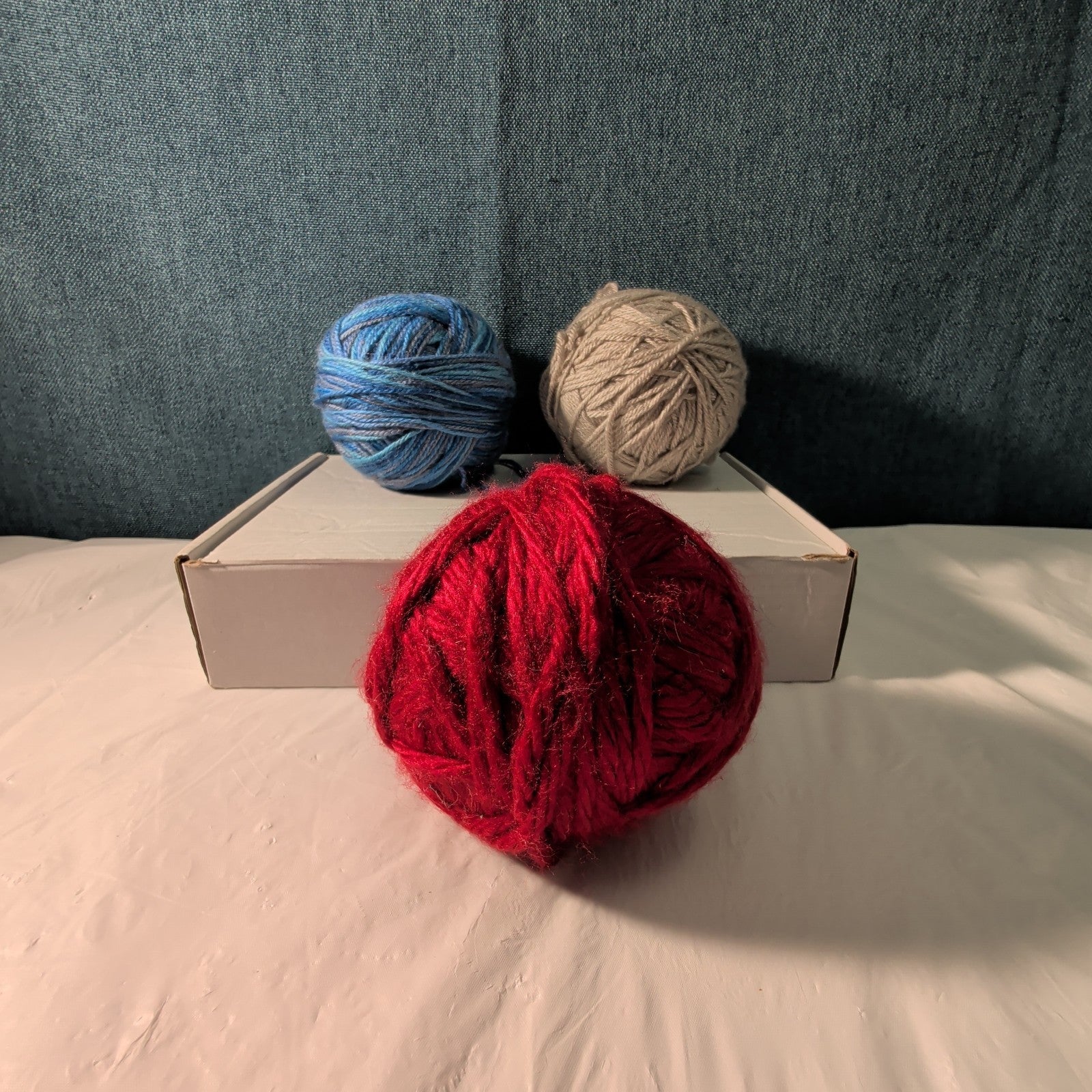 Assorted Yarn Lot 10oz Mixed Red Blue Variegated Grey Partial Skeins Knitting