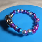 Taylor Swift Lover Snap Charm Beaded Stretch Bracelet